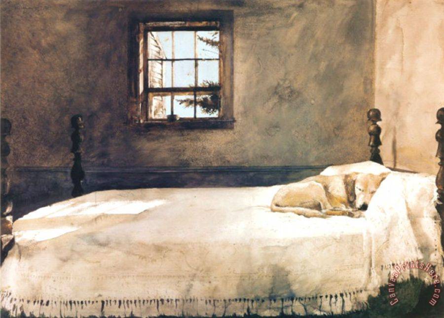 Master Bedroom Painting by andrew wyeth; Master Bedroom Art Print for sale
